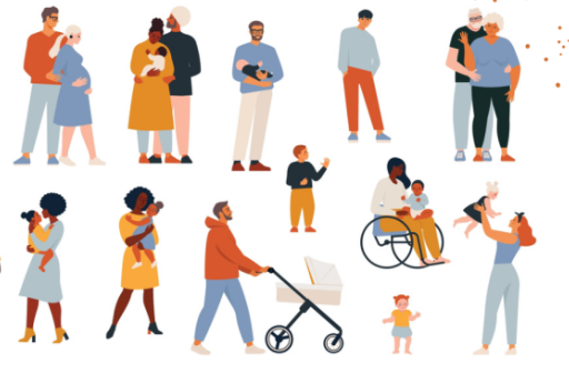 unterschiedliche Familienfiguren
